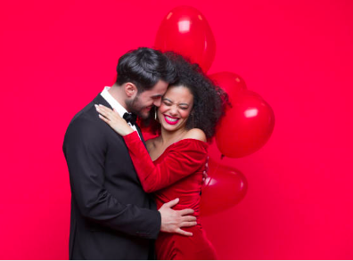 Couple in love celebrates Valentine's Day